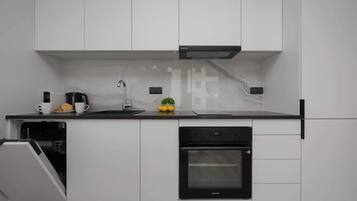 Fridge, oven, stovetop, dishwasher