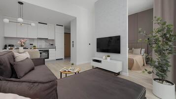 Desk, iron/ironing board, travel crib, WiFi