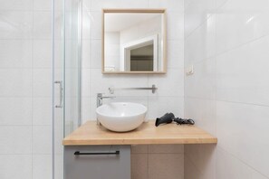Shower, hair dryer