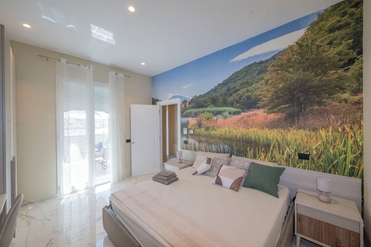 Suite – executive, 1 soverom, terrasse, tårn | Sengetøy av topp kvalitet, dundyner og memory foam-senger