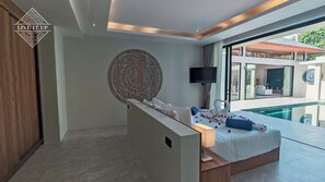 Comfort villa, 3 slaapkamers, privézwembad | Een kluis op de kamer, individueel gedecoreerd, individueel gemeubileerd