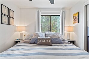 2 bedrooms, iron/ironing board, travel crib, WiFi