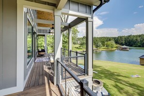 Terrace/patio - Dock + Views: Spacious Lake Sinclair Retreat (Milledgeville)