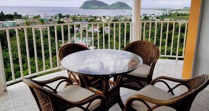 Hilltop-view 1-bedroom apartments in Portsmouth with WiFi, AC