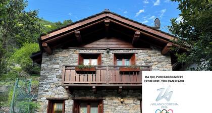 Stone chalet with valley view