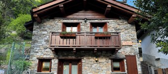 Stone chalet with valley view