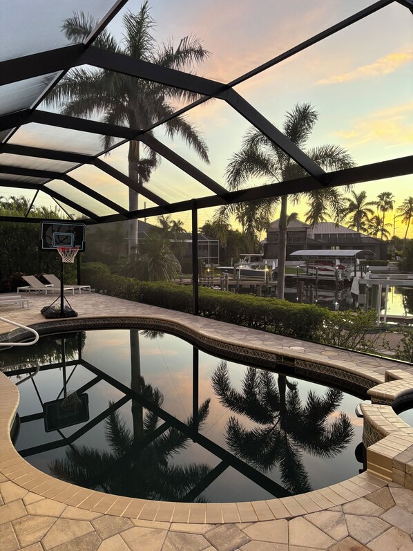 A heated pool
