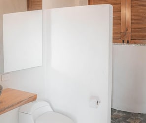 Towels, soap, shampoo, toilet paper