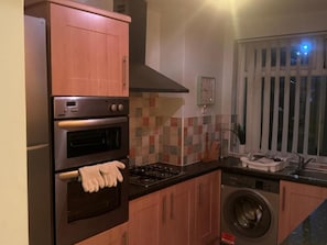 Fridge, microwave, electric kettle