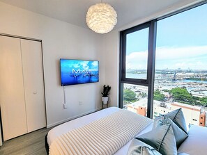 2 bedrooms, iron/ironing board, travel crib, WiFi