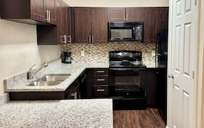 Microwave, oven, stovetop, dishwasher
