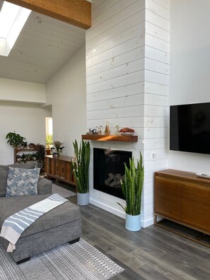 Fernseher, Kamin