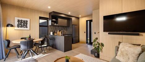 Smart TV, books, stereo