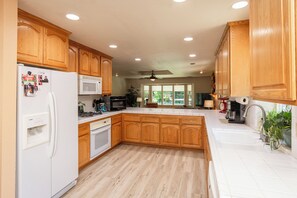 Microwave, oven, stovetop, dishwasher