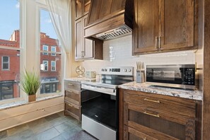 Microwave, oven, stovetop, dishwasher