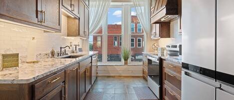 Microwave, oven, stovetop, dishwasher