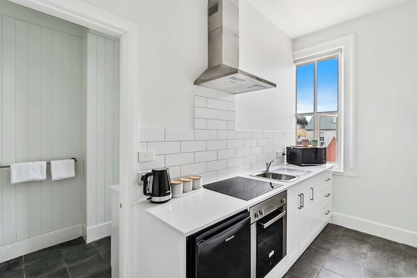 Microwave, oven, stovetop, toaster