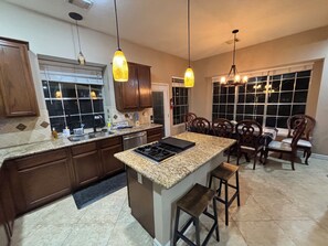 Microwave, oven, stovetop, dishwasher