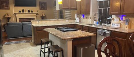 Microwave, oven, stovetop, dishwasher