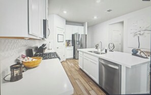 Microwave, oven, stovetop, dishwasher