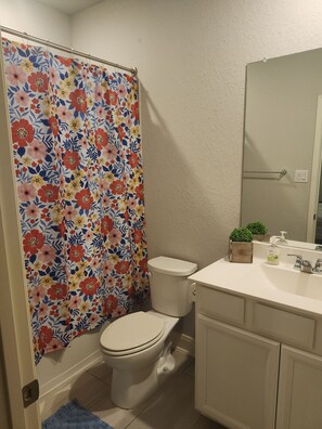 Towels, soap, toilet paper