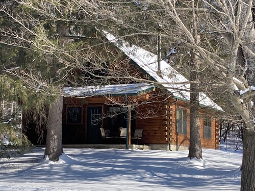 Timber Haven - Serene year-round log home getaway with gas fireplace, HVAC, WiFi