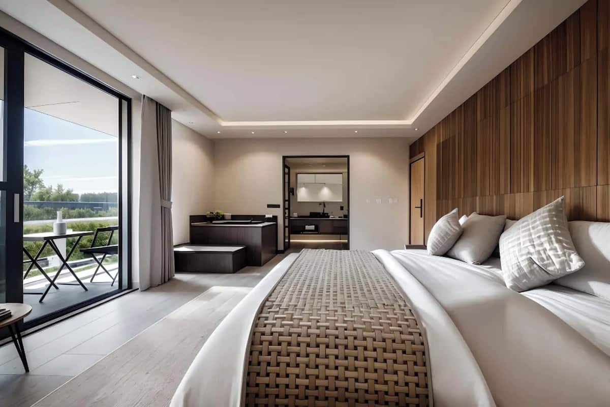 Comfort Double Room, Garden View | Desk, laptop workspace, soundproofing, iron/ironing board