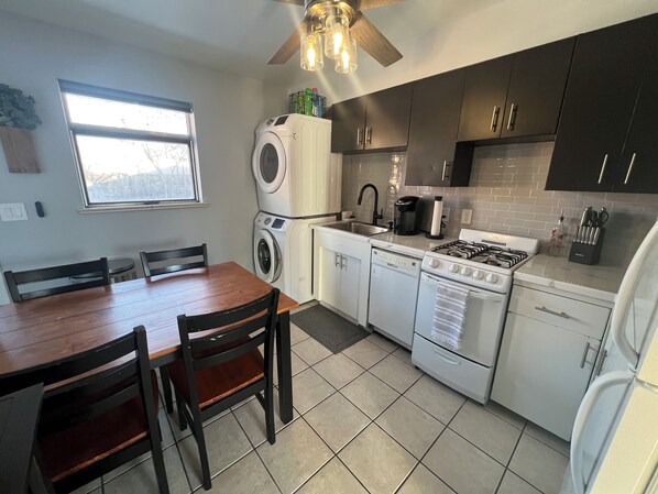Microwave, oven, stovetop, dishwasher