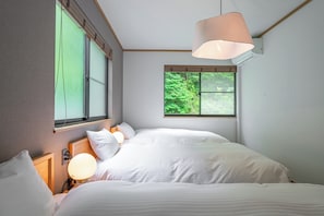Desk, free WiFi, bed sheets