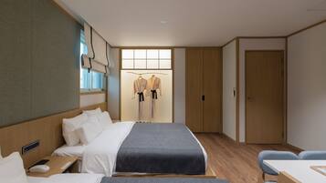 Midori Deluxe Twin | Premium bedding, blackout drapes, soundproofing, free WiFi