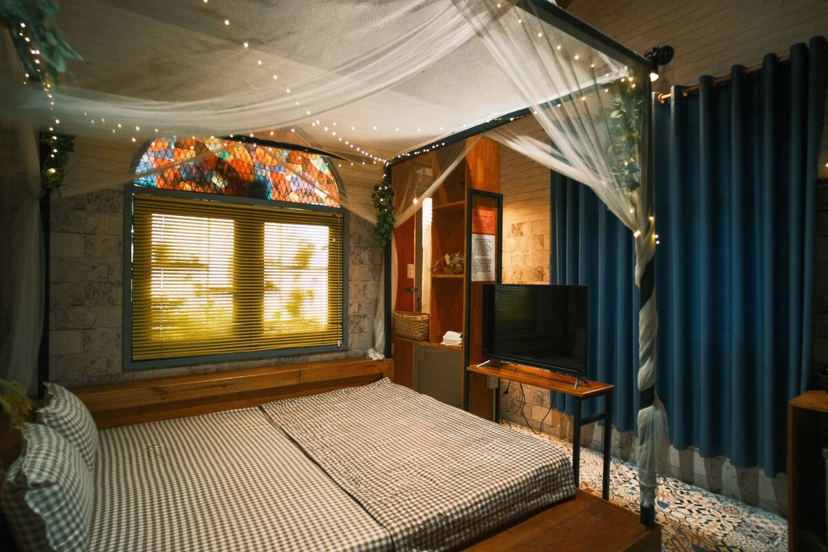 Individually decorated, individually furnished, desk, blackout curtains