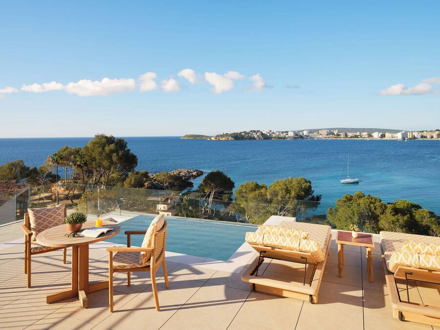 Suíte júnior, vista para o mar (with Roof Top Pool) | Frigobar, cofres nos quartos, cortinas blackout