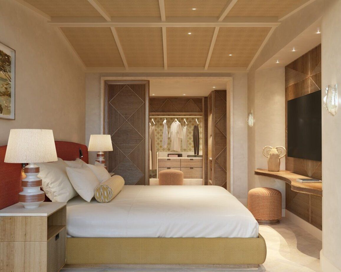 Kamar (Casa Xaloc) | Minibar, brankas, dan didekorasi berbeda-beda