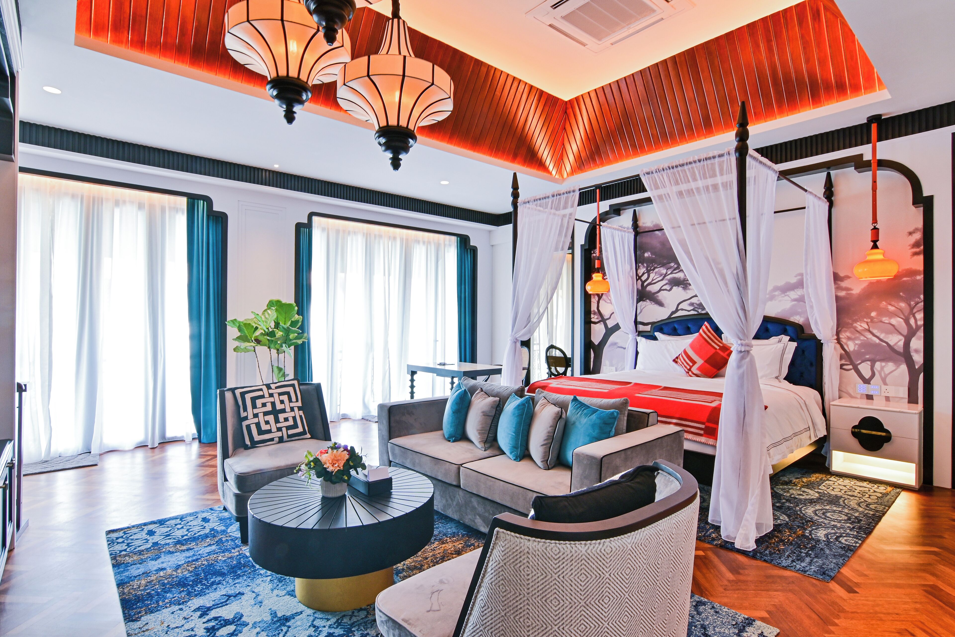 Premium bedding, down duvets, pillow-top beds, free minibar