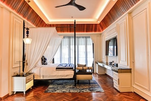 Villa Luxe, 1 chambre, piscine privée | Literie de qualité supérieure, couette en duvet d'oie, surmatelas