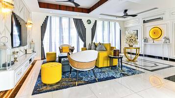 Premium bedding, down duvets, pillow-top beds, free minibar