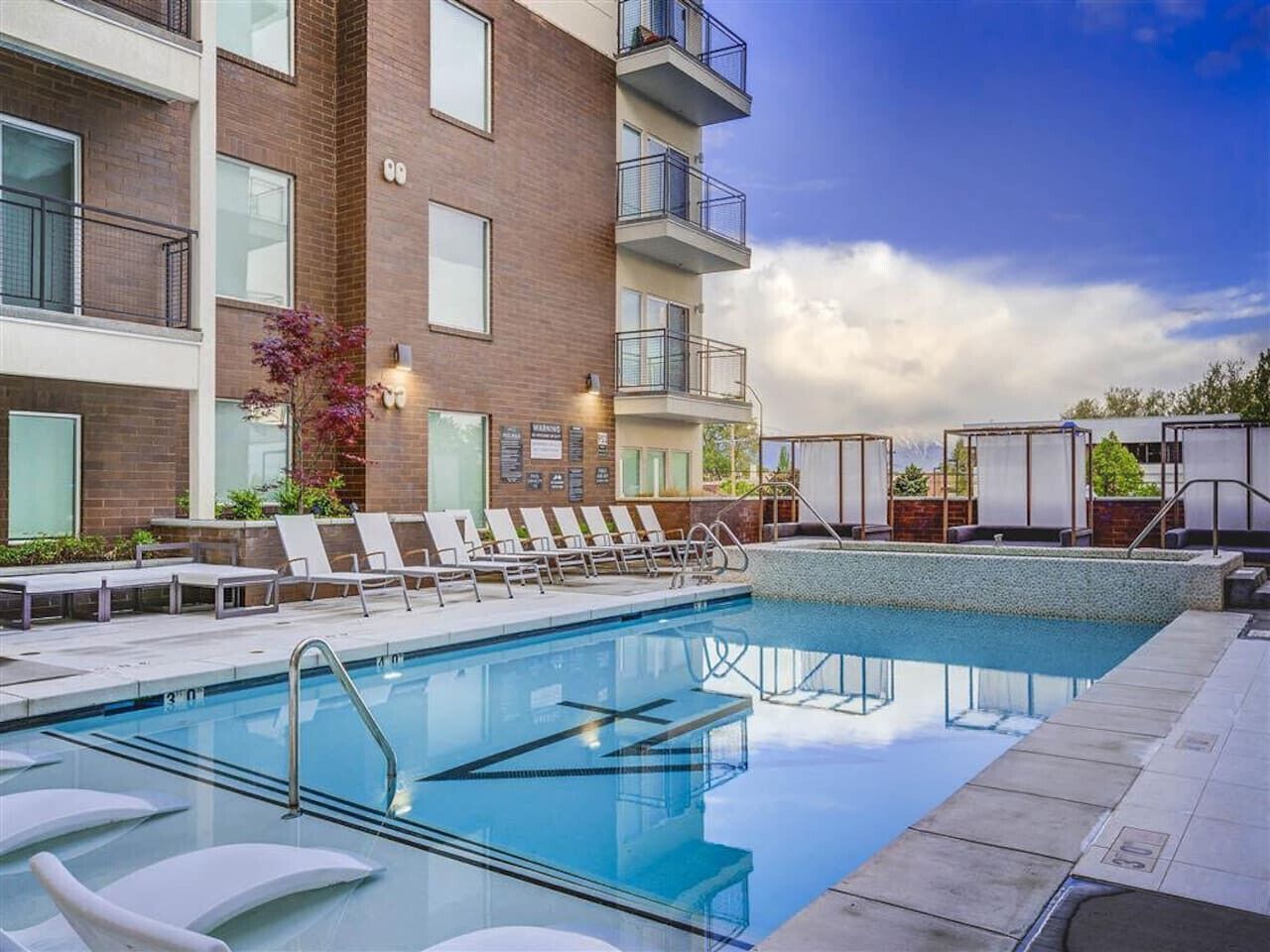A heated pool