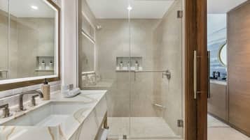Premier Room, 2 Queen Beds | Bathroom shower