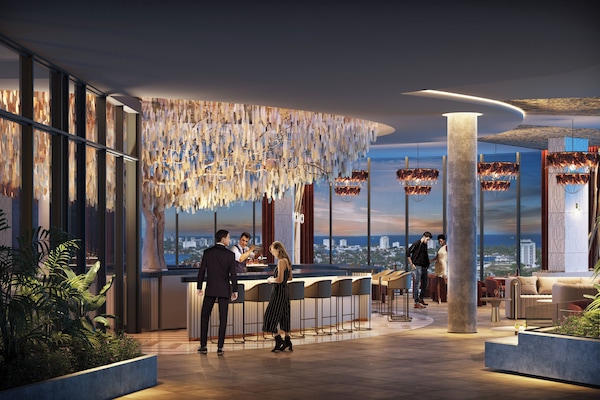 3 bars/lounges, lobbylounge, sportbar, bar met dakterras