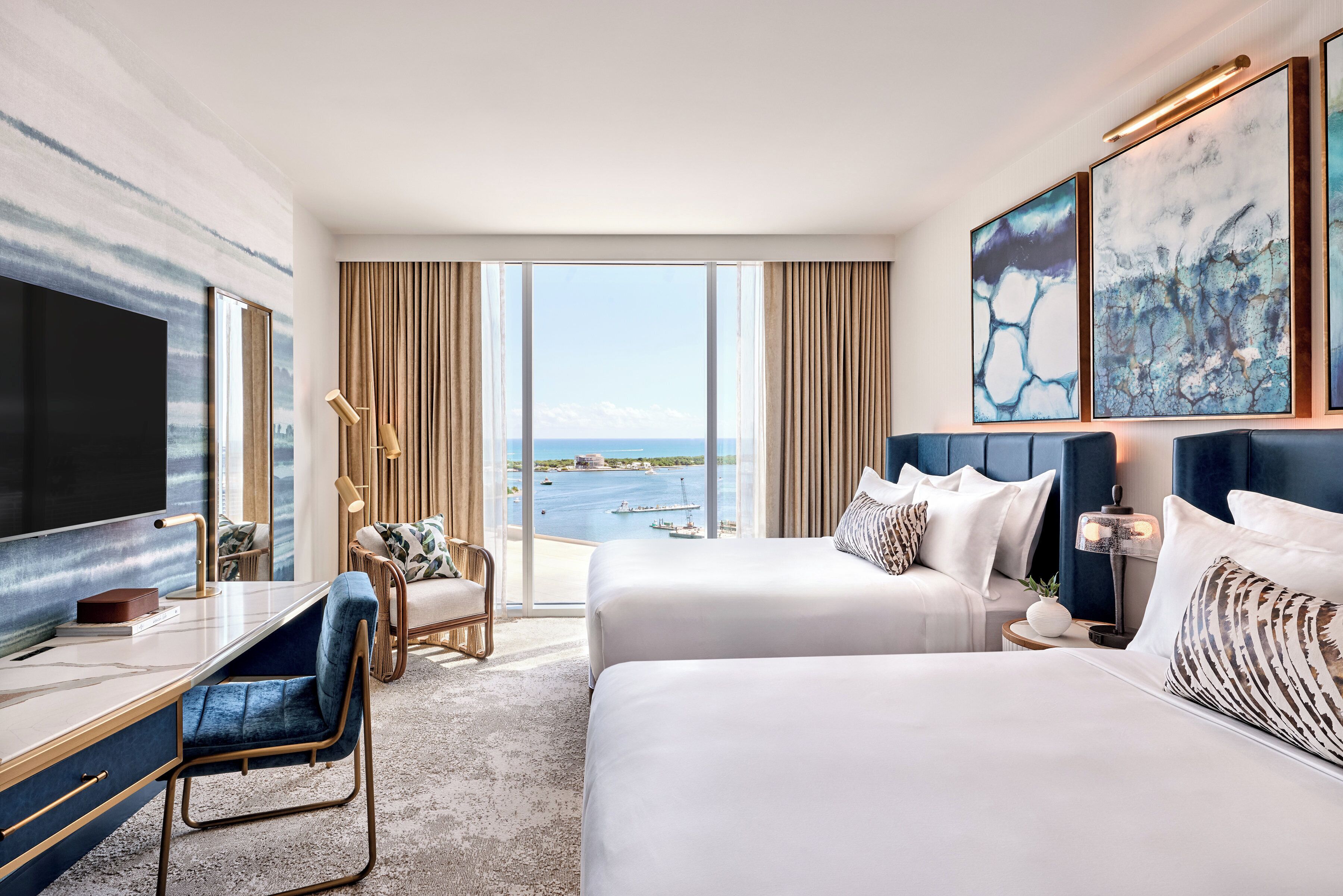 Camera Premier, 2 letti queen | Biancheria da letto di alta qualità, materassi a doppio strato