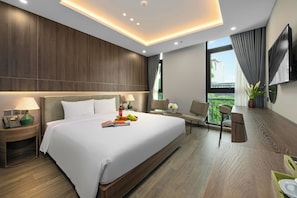 Ropa de cama de alta calidad y minibar