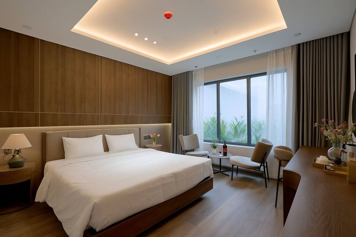 Phòng Junior, 1 giường cỡ king | Bộ đồ giường cao cấp, minibar, két bảo mật tại phòng, bàn