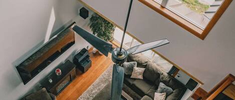 Televisión, chimenea