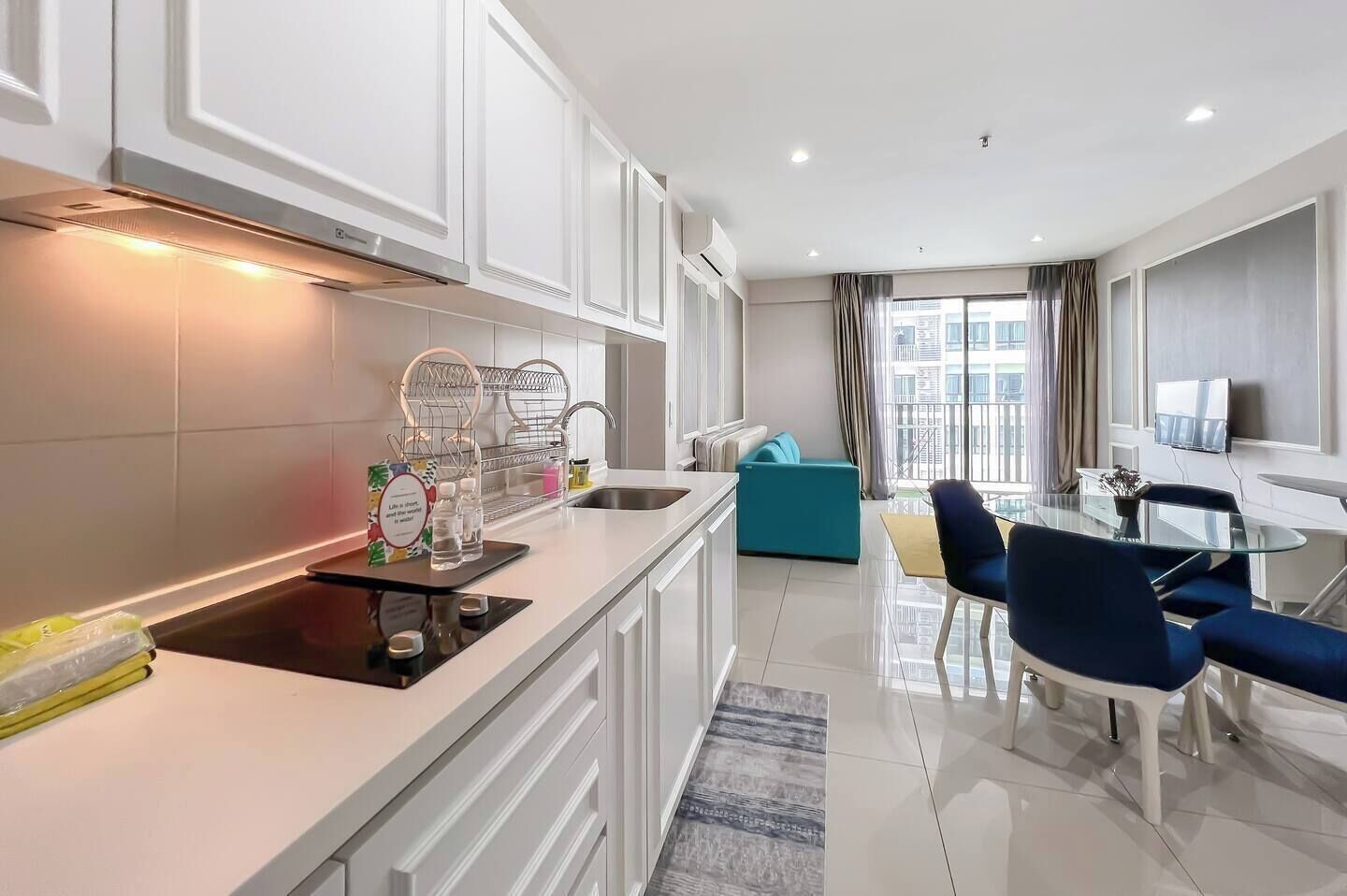 Family Apartment, Balcony, City View | Private kitchen | Fridge, microwave, electric kettle, cookware/dishes/utensils