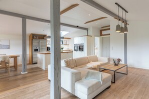 TV, DVD player, music library, stereo