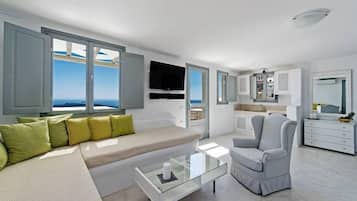 Honeymoon Suite with Caldera View And Private Tub | Area soggiorno | Stampante