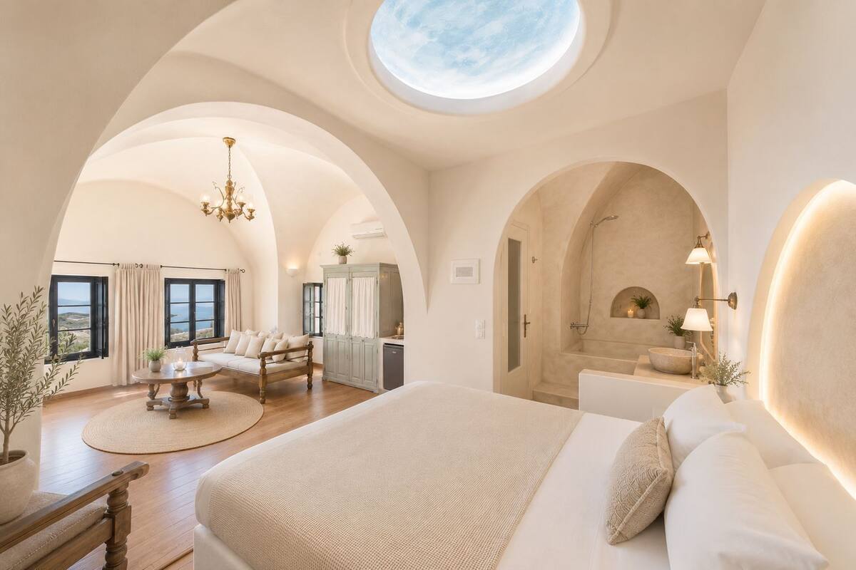 Classic Suite with Caldera View and Shared Pool | 객실 내 금고, 암막 커튼, 다리미/다리미판, 무료 WiFi