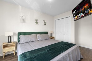 Desk, iron/ironing board, travel cot, free WiFi