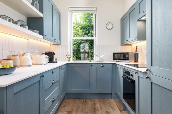 Microwave, oven, stovetop, dishwasher