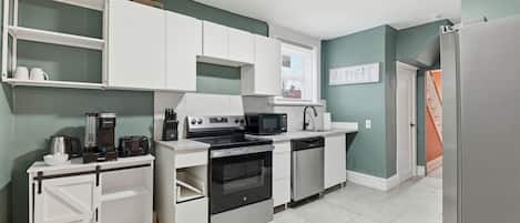 Microwave, oven, stovetop, dishwasher